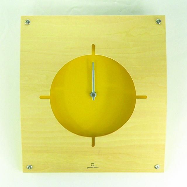 《時計》WALL CLOCK 黄色/絵画・壁掛けアートは、リビングや玄関におすすめのインテリア。かわいい壁飾りはお部屋を癒やしてくれそう。プレゼントにも。