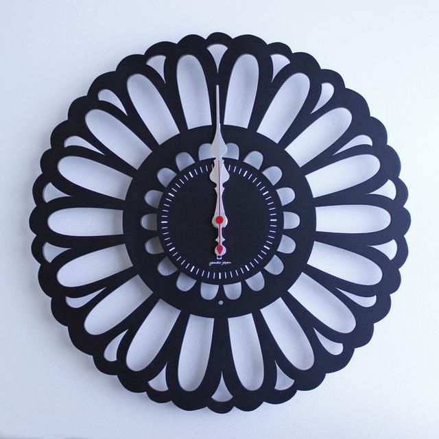 《時計》Marguerite CLOCK 黒色/絵画・壁掛けアートは、リビングや玄関におすすめのインテリア。かわいい壁飾りはお部屋を癒やしてくれそう。プレゼントにも。