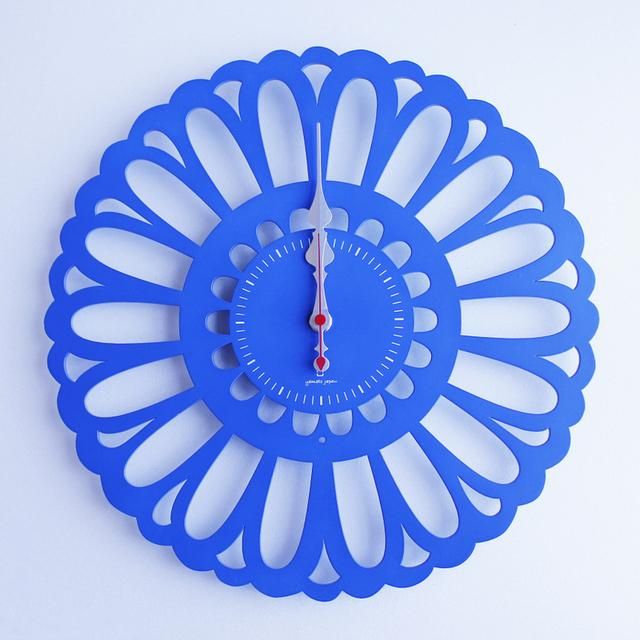 《時計》Marguerite CLOCK 青色/絵画・壁掛けアートは、リビングや玄関におすすめのインテリア。かわいい壁飾りはお部屋を癒やしてくれそう。プレゼントにも。