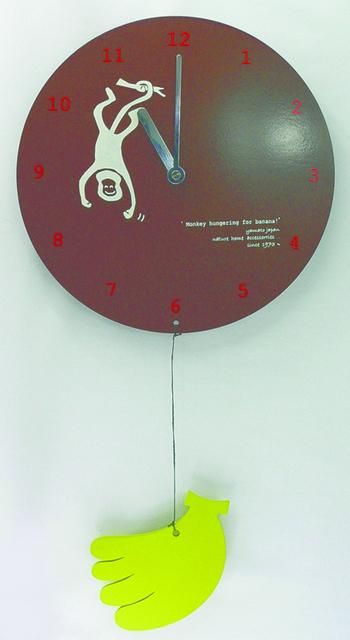 《時計》MOBILE CLOCK サル/絵画・壁掛けアートは、リビングや玄関におすすめのインテリア。かわいい壁飾りはお部屋を癒やしてくれそう。プレゼントにも。