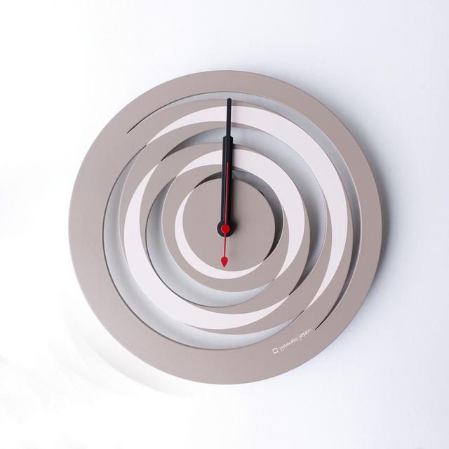 《時計》spiral CLOCK アズキブラウン/絵画・壁掛けアートは、リビングや玄関におすすめのインテリア。かわいい壁飾りはお部屋を癒やしてくれそう。プレゼントにも。