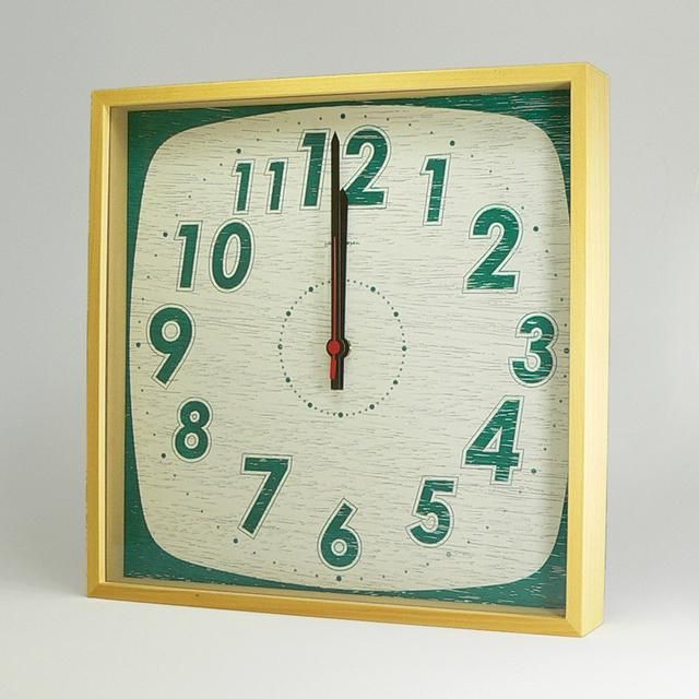 《時計》TASTE CLOCK レトログリーン/絵画・壁掛けアートは、リビングや玄関におすすめのインテリア。かわいい壁飾りはお部屋を癒やしてくれそう。プレゼントにも。
