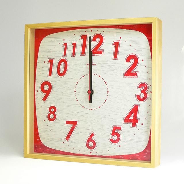 《時計》TASTE CLOCK レトロレッド/絵画・壁掛けアートは、リビングや玄関におすすめのインテリア。かわいい壁飾りはお部屋を癒やしてくれそう。プレゼントにも。