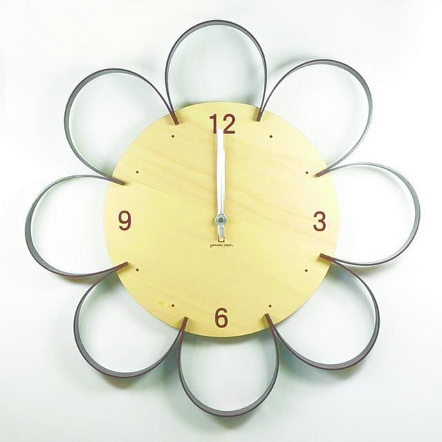 《時計》FLOWER CLOCK ブラウン/絵画・壁掛けアートは、リビングや玄関におすすめのインテリア。かわいい壁飾りはお部屋を癒やしてくれそう。プレゼントにも。