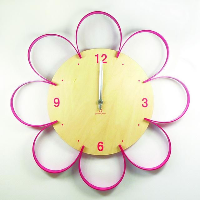 《時計》FLOWER CLOCK ピンク/絵画・壁掛けアートは、リビングや玄関におすすめのインテリア。かわいい壁飾りはお部屋を癒やしてくれそう。プレゼントにも。