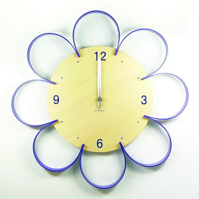 《時計》FLOWER CLOCK パープル/絵画・壁掛けアートは、リビングや玄関におすすめのインテリア。かわいい壁飾りはお部屋を癒やしてくれそう。プレゼントにも。
