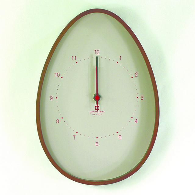 《時計》EGG CLOCK アイボリー/絵画・壁掛けアートは、リビングや玄関におすすめのインテリア。かわいい壁飾りはお部屋を癒やしてくれそう。プレゼントにも。