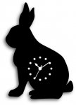 《時計》Silhouette Clock Rabbit(ウサギ）