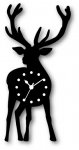 《時計》Silhouette Clock Reindeer