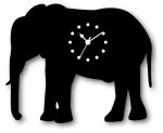 《時計》Silhouette Clock Elephant