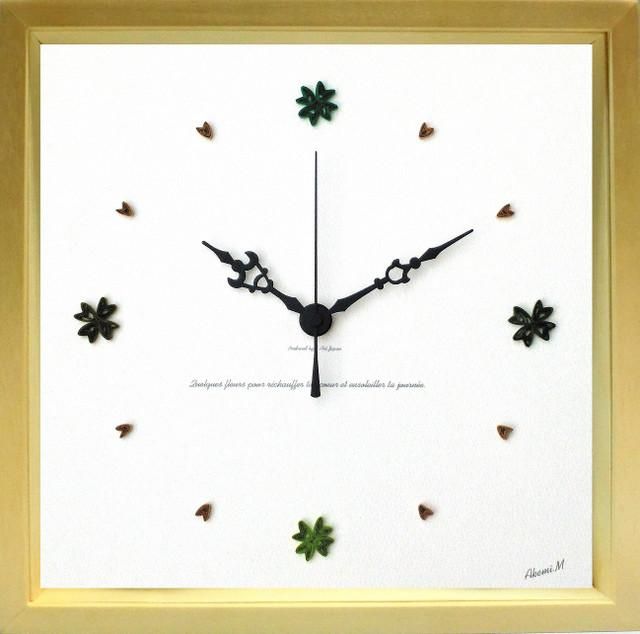 《時計》Paper Quilling Clock Green/NA