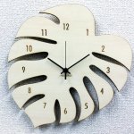 《時計》Silhouette Clock Monstera