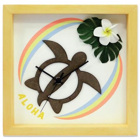《時計》Hawaiian Clock Honu/Rainbow-NA/Yellow