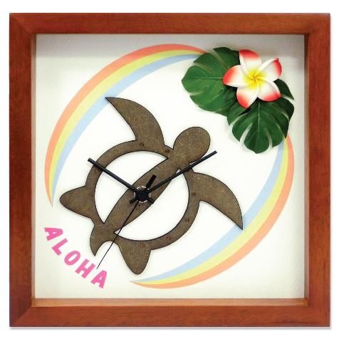 《時計》Hawaiian Clock Honu/Rainbow-BR/Red