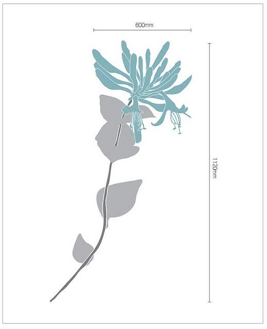 《ウォールステッカー》Petal-Love Blue