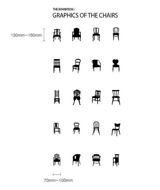 《ウォールステッカー》The Chairs Black