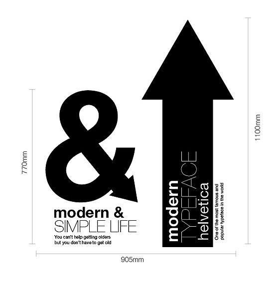 《ウォールステッカー》Modern Life Black
