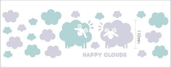 ウォールステッカー Happy Clouds ミニウォールステッカー 絵画や壁掛け販売 日本唯一の風景専門店 R あゆわら