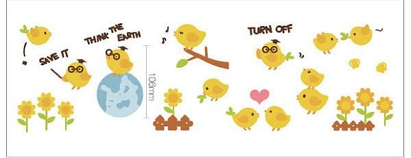 《ウォールステッカー》Baby Bird Rolly ミニウォールステッカー
