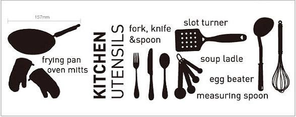《ウォールステッカー》Kitchen Pattern ミニウォールステッカー