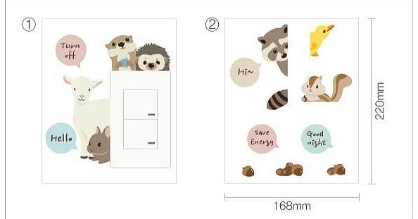《ウォールステッカー》【ゆうパケット】Happy Baby Animals2