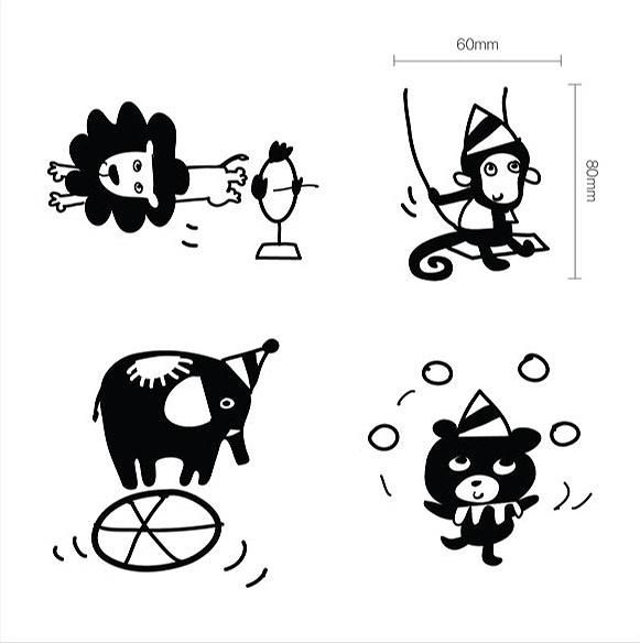 《ウォールステッカー》【ゆうパケット】Circus