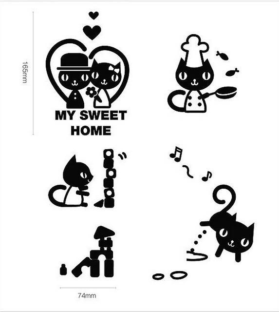 《ウォールステッカー》【ゆうパケット】Sweet Cat