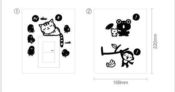 《ウォールステッカー》【ゆうパケット】Animal Friends