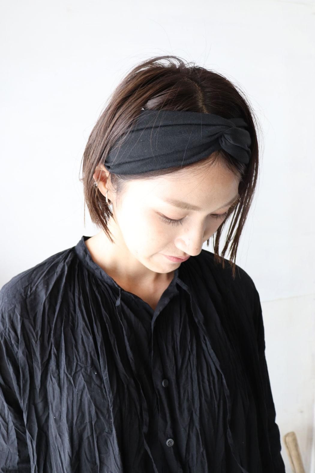 天竺後ろゴムヘアバンド Organic Cotton Harmonie