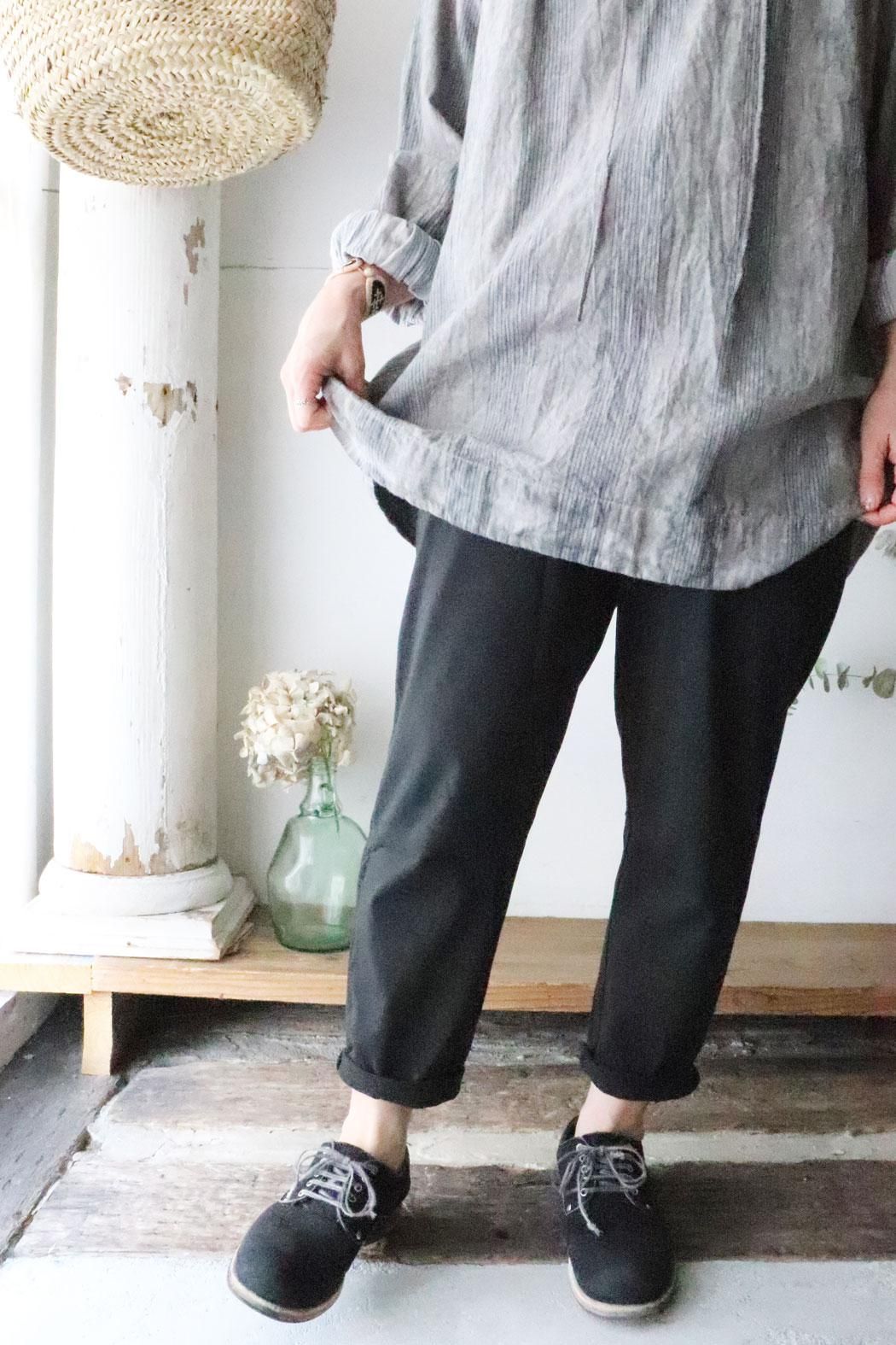 harmonie パンツレディース ワイドパンツ リラックスパンツ 綿