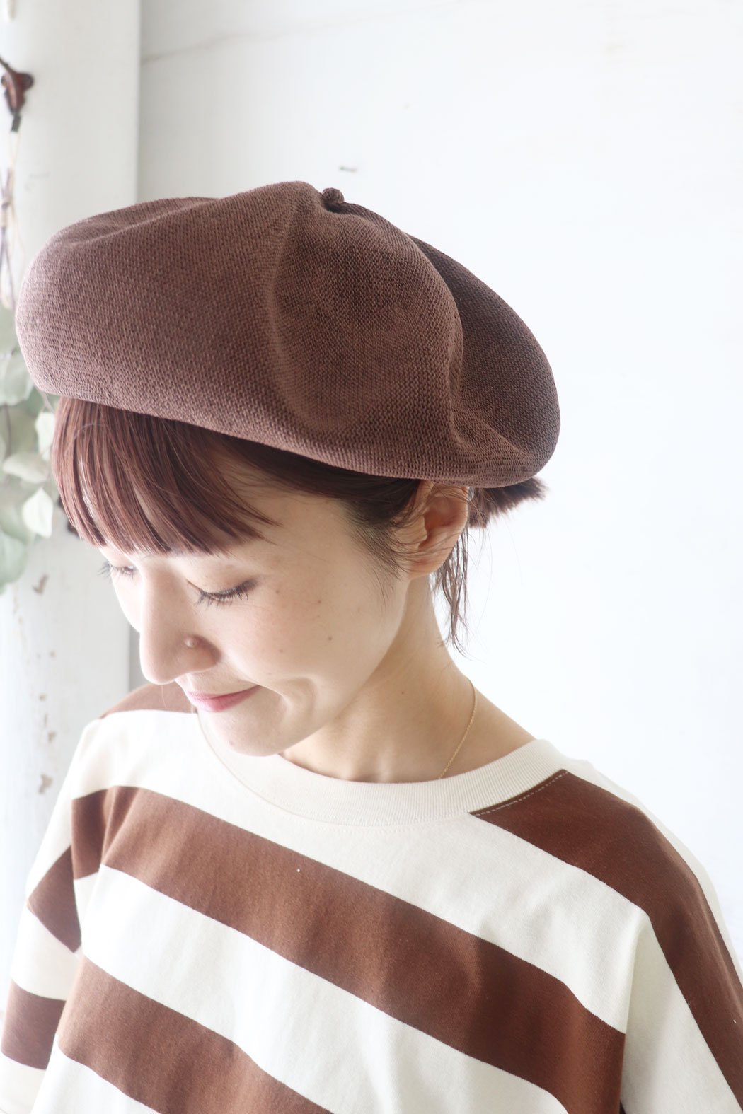 MAS23-20 beret top gather big silk（mature ha.）