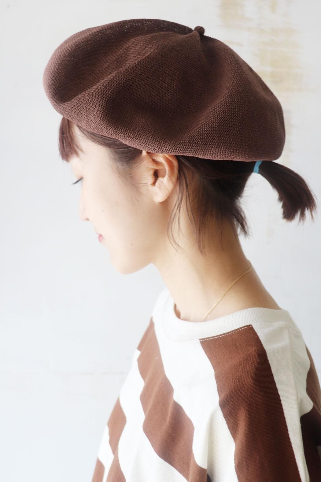 MAS23-20 beret top gather big silk（mature ha.）