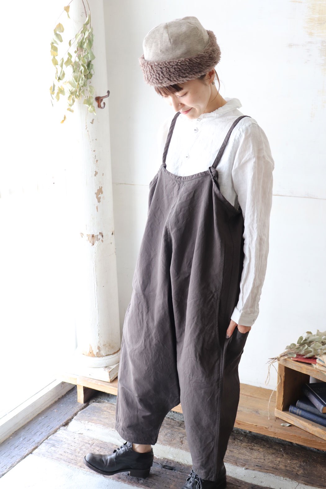 UNISEX S/M vlas blomme ヴラスブラム サロペット 試着のみ | www