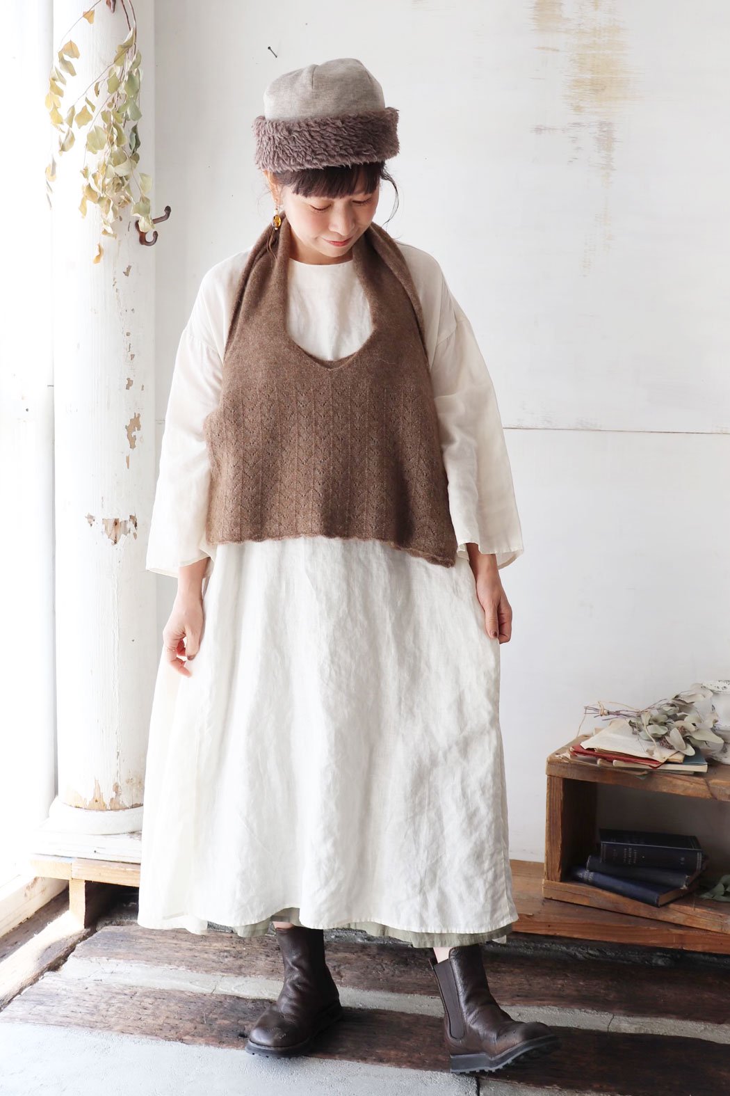 ◇SALE40％◇Aerial Alpaca Wool エプロンジレ（Vlas Blomme）