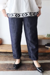 WASHED CO LINEN DENIM EASY TAPERED PANTS（maison de soil）<img class='new_mark_img2' src='https://img.shop-pro.jp/img/new/icons8.gif' style='border:none;display:inline;margin:0px;padding:0px;width:auto;' />