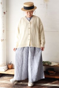 Cotton Linen Mix Knit Cardigan（HEAVENLY）