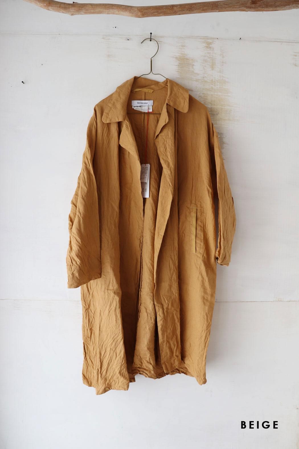 Veritecoeur】ST-150 リトアニアリネンコート｜大人のナチュラルを纏う