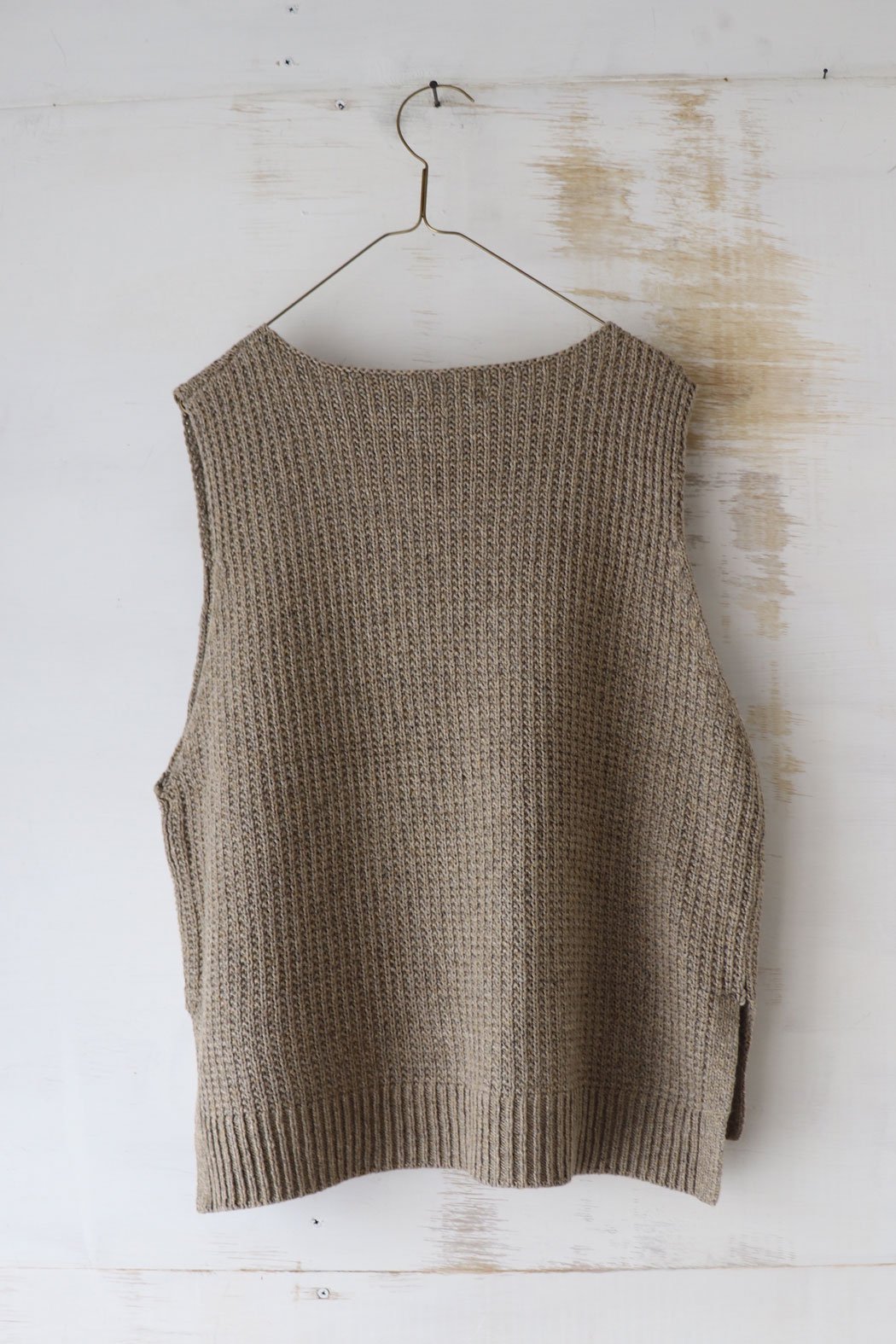 Cotton Linen Knit Vest（HEAVENLY）