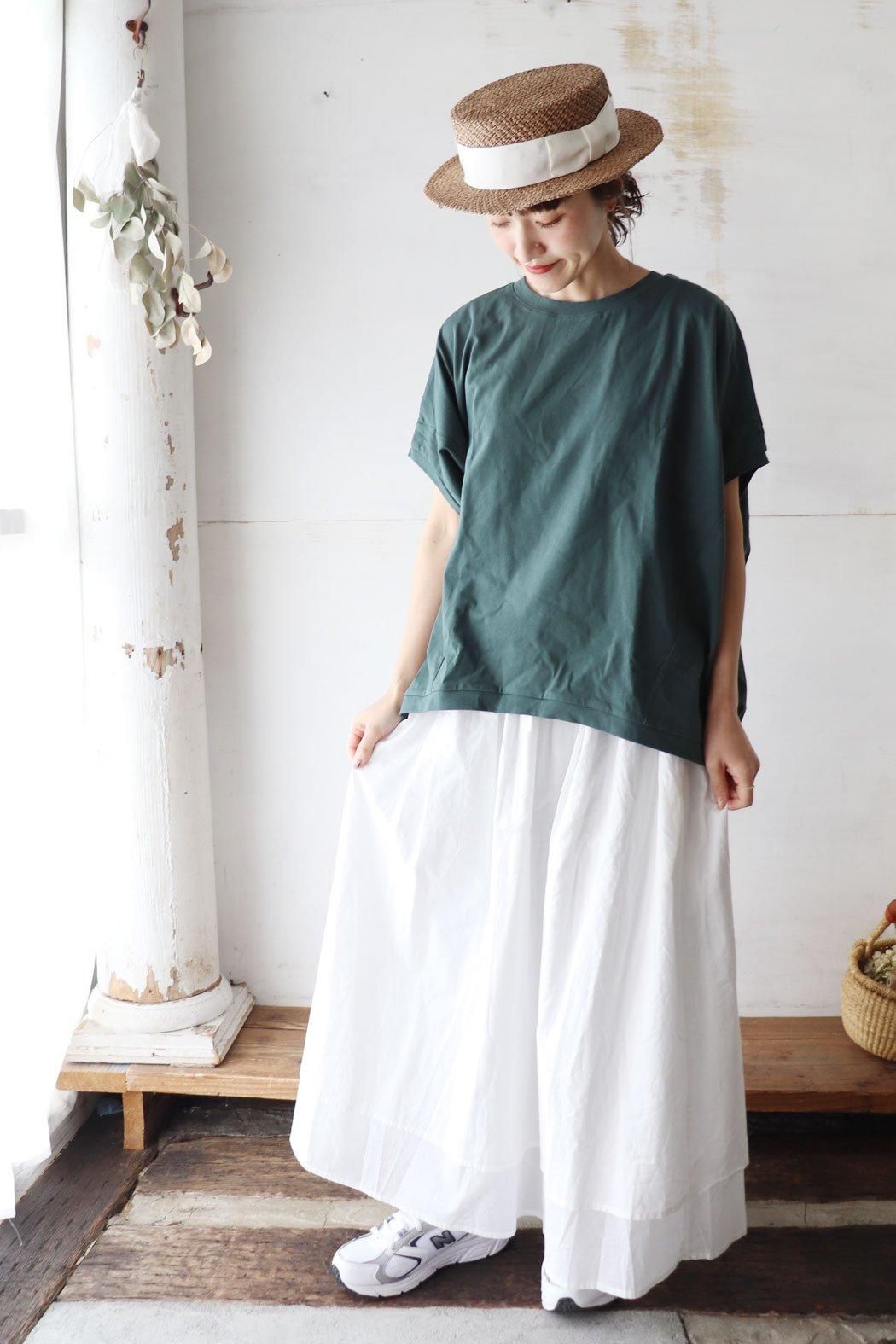 harmonie（アルモニ）Organic cotton 天竺切り替えBIGプルオーバー