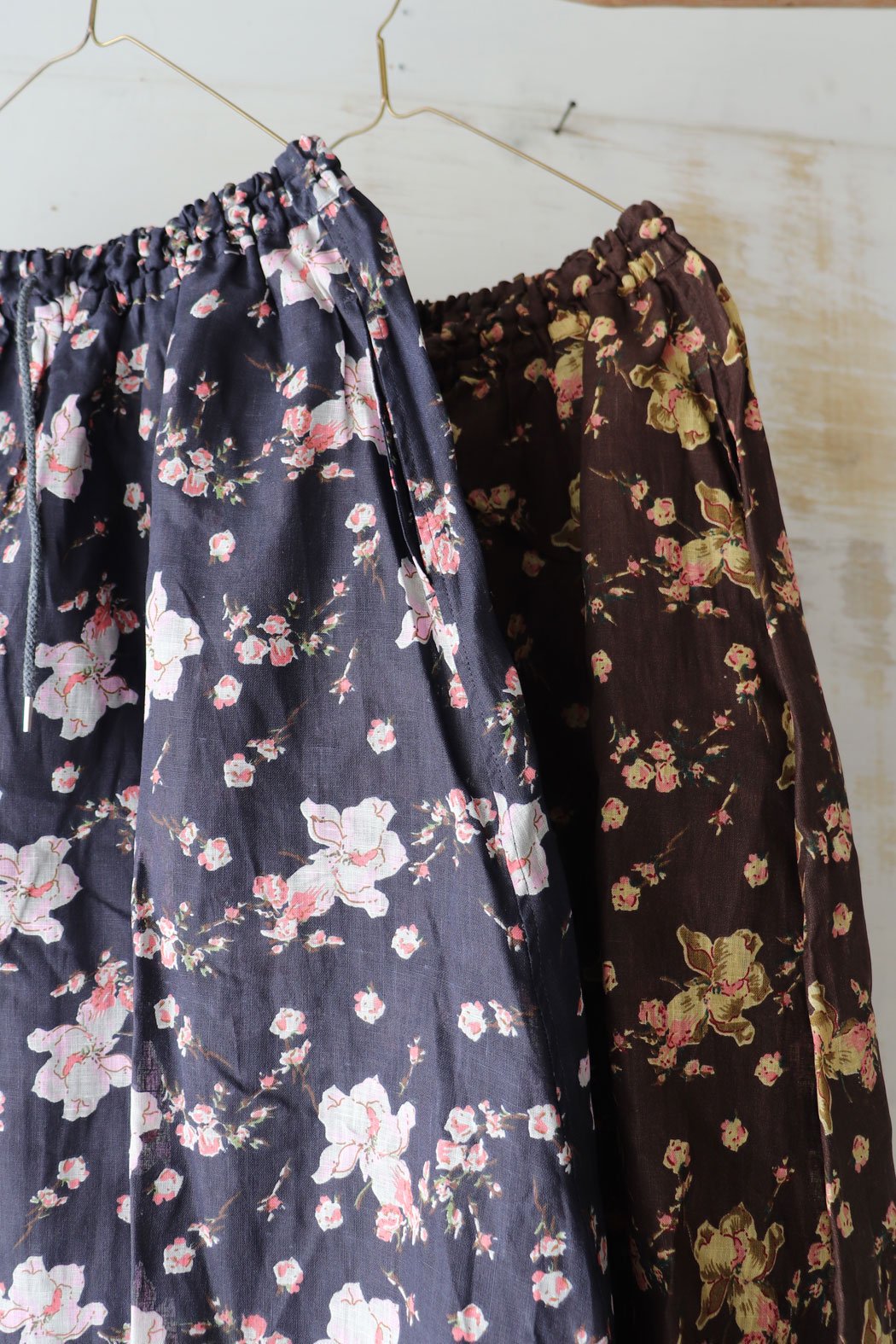 LINEN FLOWER PRINT SK（ichi Antiquite's）