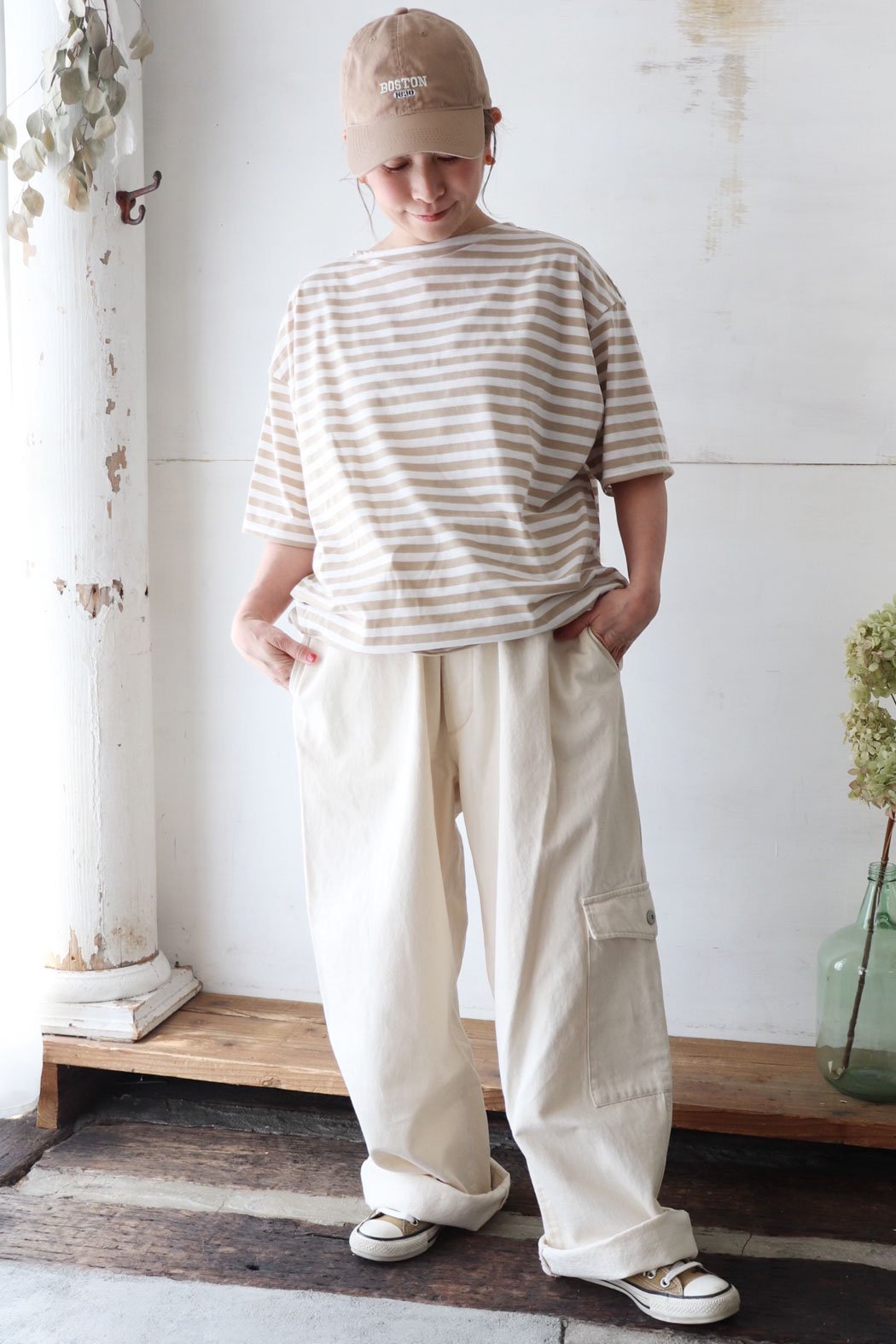 COLOR DENIM CARGO PANTS（chimala）