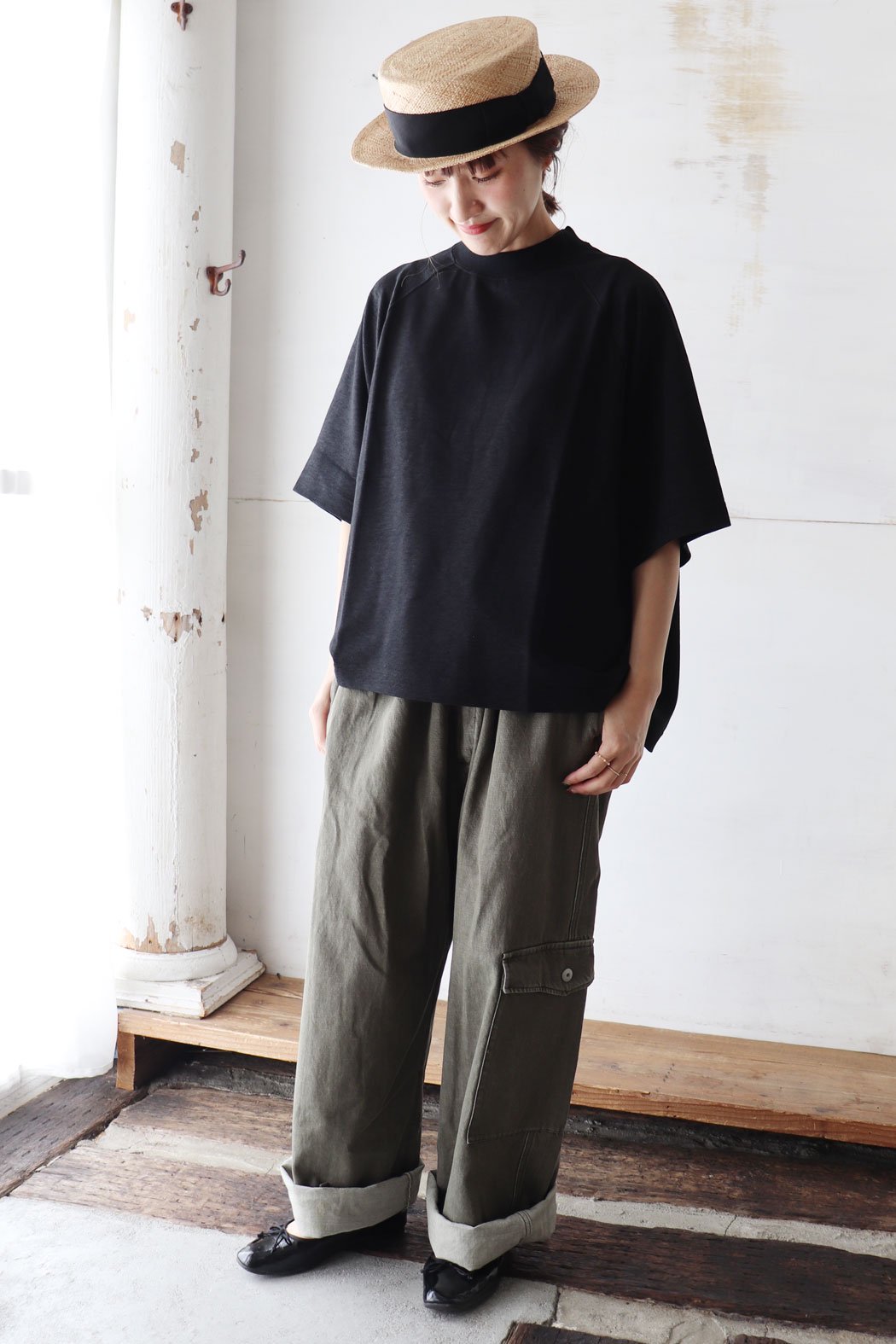 COLOR DENIM CARGO PANTS（chimala）