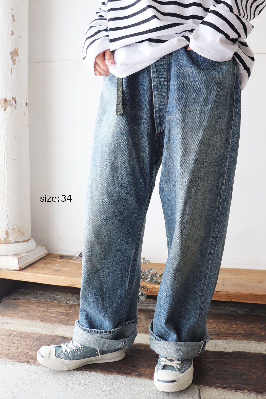 SELVEDGE DENIM DEEP RISE BAGGY CUT（chimala）