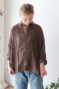 LINEN GINGHAM CHECK SHichi Antiquite's