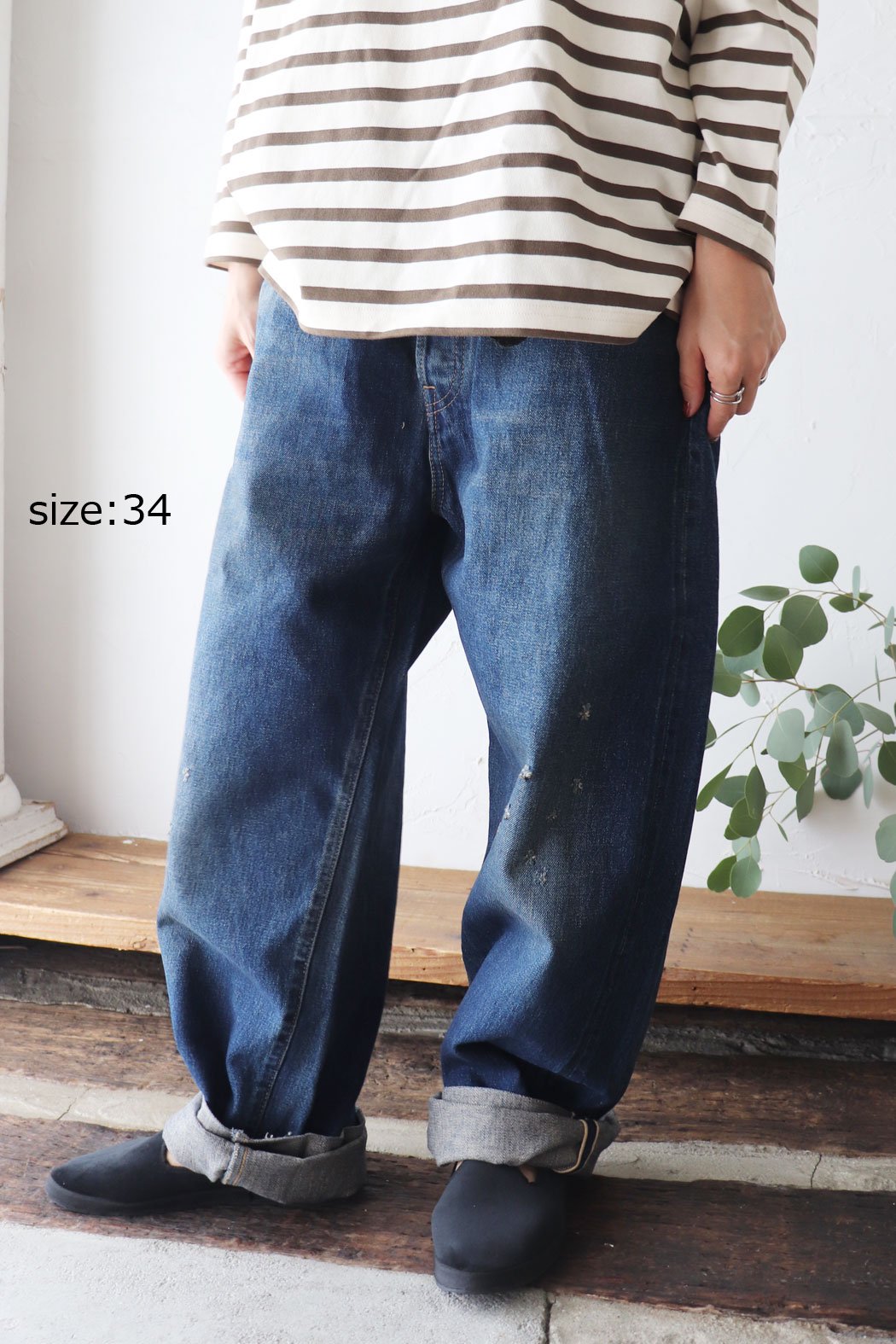 SELVEDGE DENIM VINTAGE ANKLE CUT（chimala）