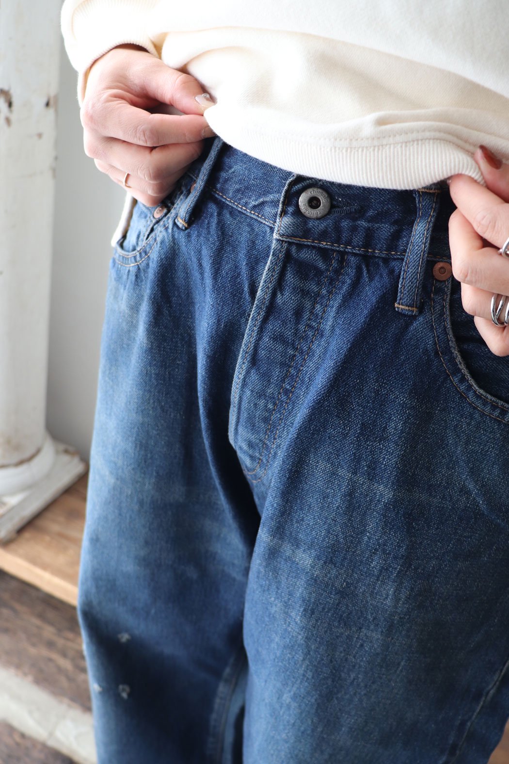 SELVEDGE DENIM VINTAGE ANKLE CUT（chimala）