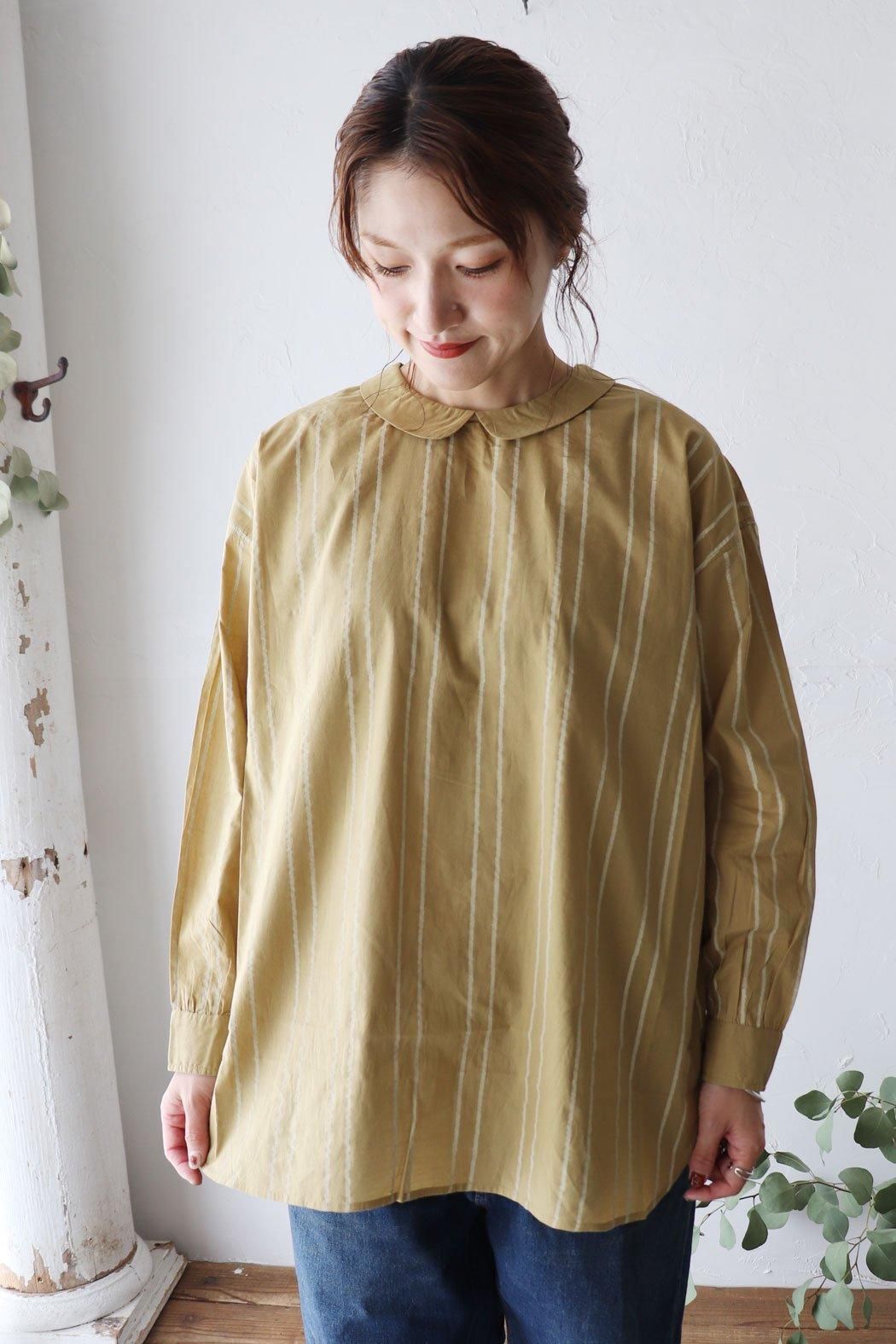 メゾンドソイル　オーガニックコットンプリーツシャツ メゾンドソイル オーガニックコットンプリーツシャツ メゾンドソイル