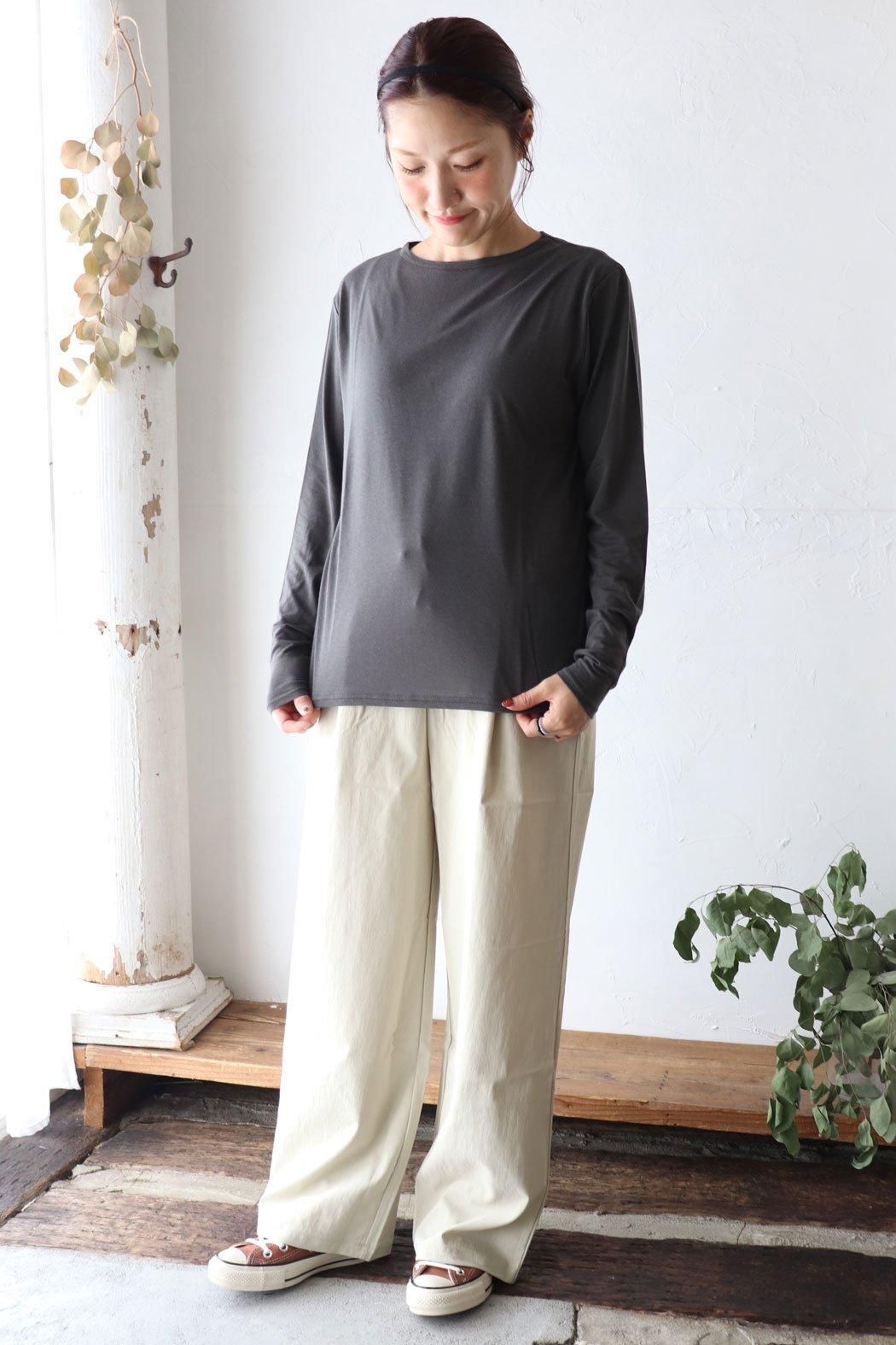 me. flow cotton silk ロングスリーブT me. / flow cotton silk ロングスリーブT | iandada