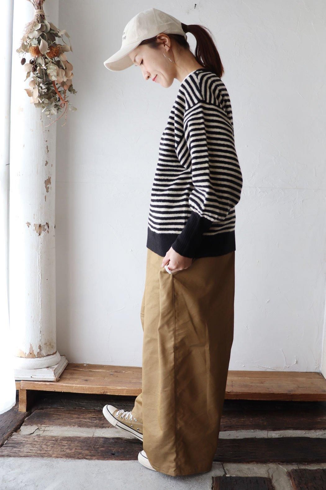 ラムネページ g)｜グラム】SALE30％｜チムニーデニムワイドパンツ｜ハリ感素材