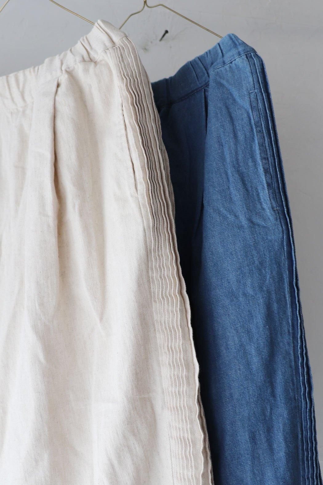 6.5oz コットンリネンデニム パンツ（tumugu:）